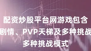 配资炒股平台网游戏包含单人剧情、PVP天梯及多种挑战模式