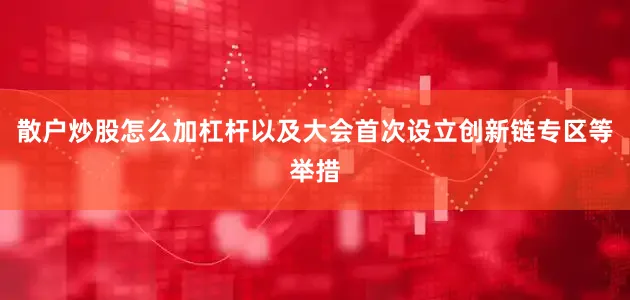 散户炒股怎么加杠杆以及大会首次设立创新链专区等举措